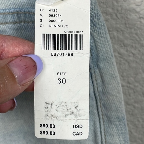 NWT Pilcro Anthropology Denim Micro Jean Shorts Light Wash Cut Off Sz 30 - Picture 6 of 14